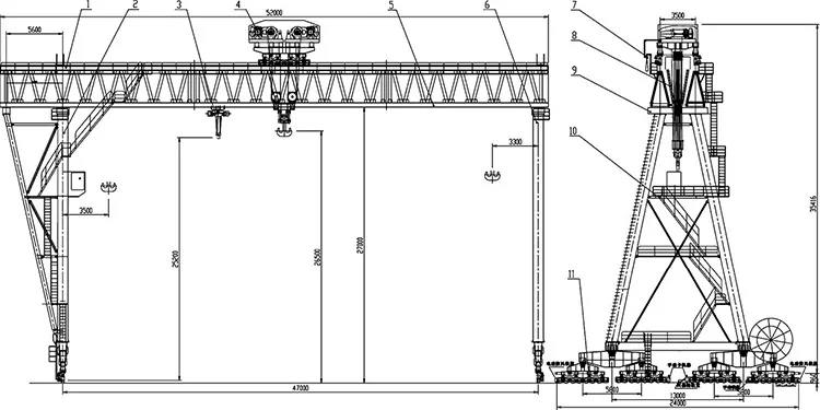 gantry crane drawing gantry crane drawing