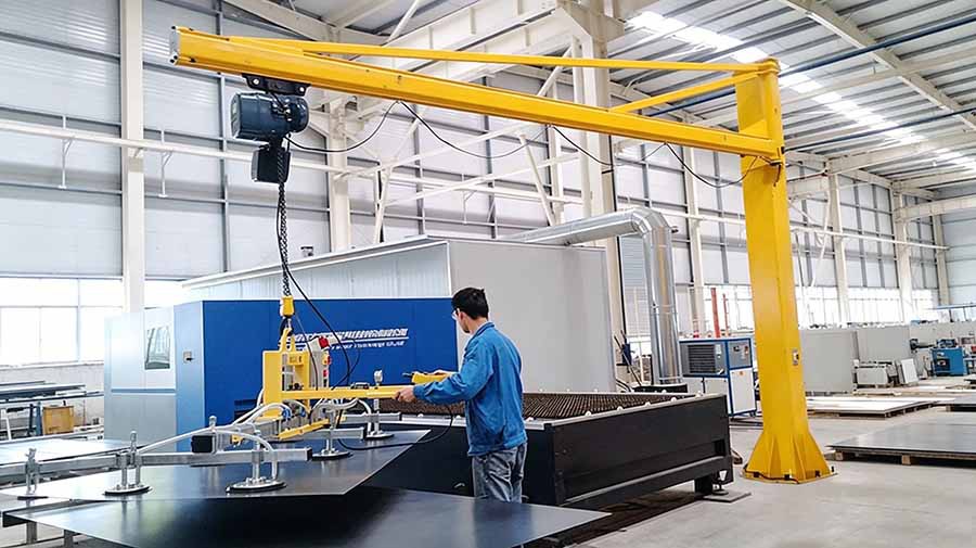 portable jib crane in workshop portable jib crane in workshop
