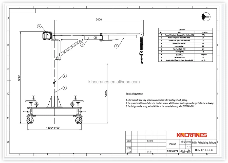Mobile Articulating Jib Crane Mobile Articulating Jib Crane