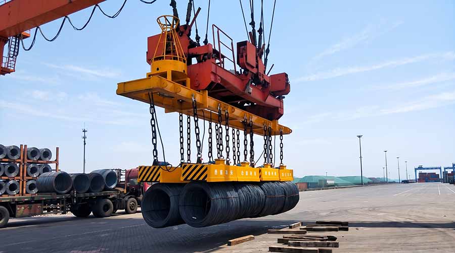 Steel Lifting Electromagnet Application Steel Lifting Electromagnet Application